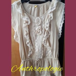 Cream with lace top by Leifsfottir / Anthropologie